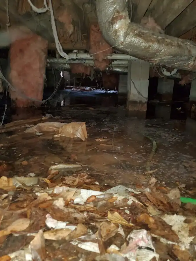Crawl space flood assessment for Commercial Water Damage Restoration in Crookston